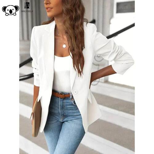 Y 82539 Women Work Blazer Minimalist Business西装外套