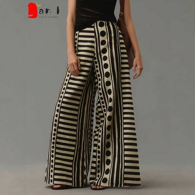 UOOZEE Women's Boho Polka Dot Barrel Pants with Pockets