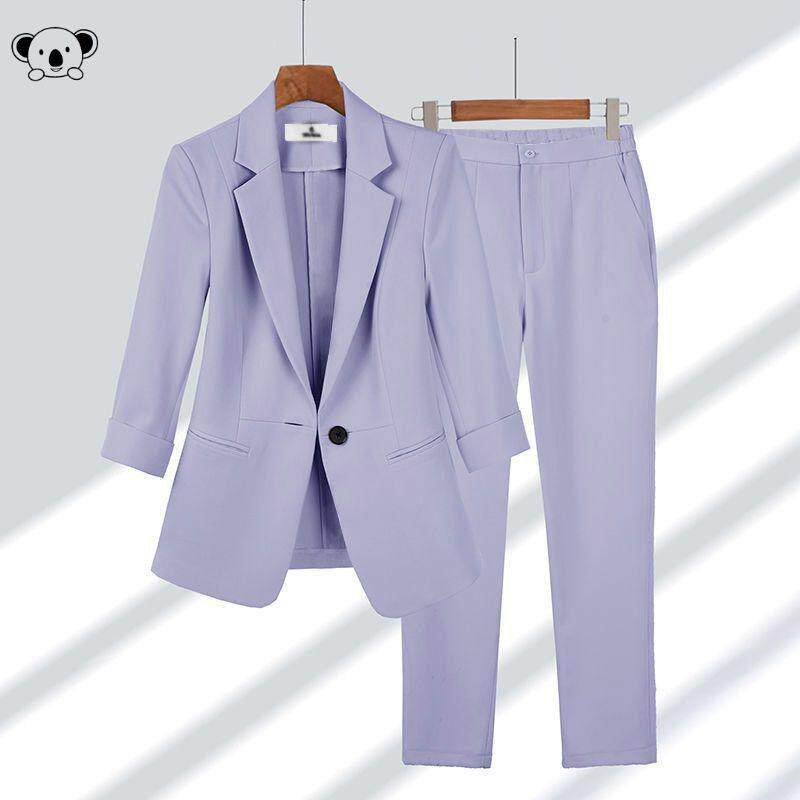 V 79527 Women Work Office Blazer Suit Set Elegant西装套装