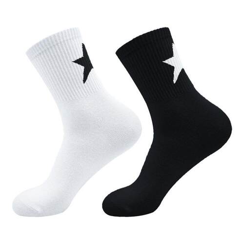 10 Pairs Street Style Star Pattern Mid-Calf Socks All