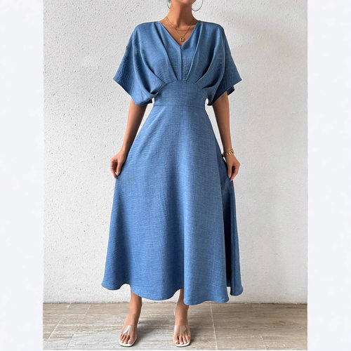 Women'sVNeckBatwingSleeveWoven
