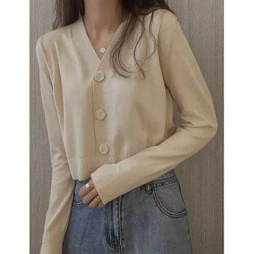 U 97328 Women Casual Sweater Fine Knit Solid细针织毛衣