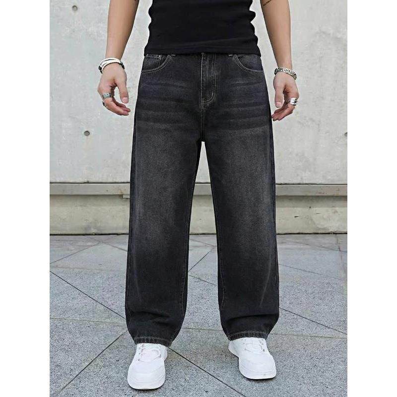 P 69655 Men Daily Wear Jeans Vintage Casual Loose复古牛仔裤