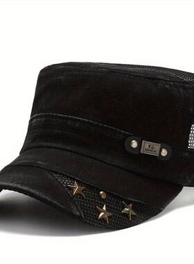 X 34848 Men Sun Protection Flat Top Hat Sporty运动风平顶帽
