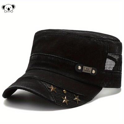 X 34848 Men Sun Protection Flat Top Hat Sporty运动风平顶帽