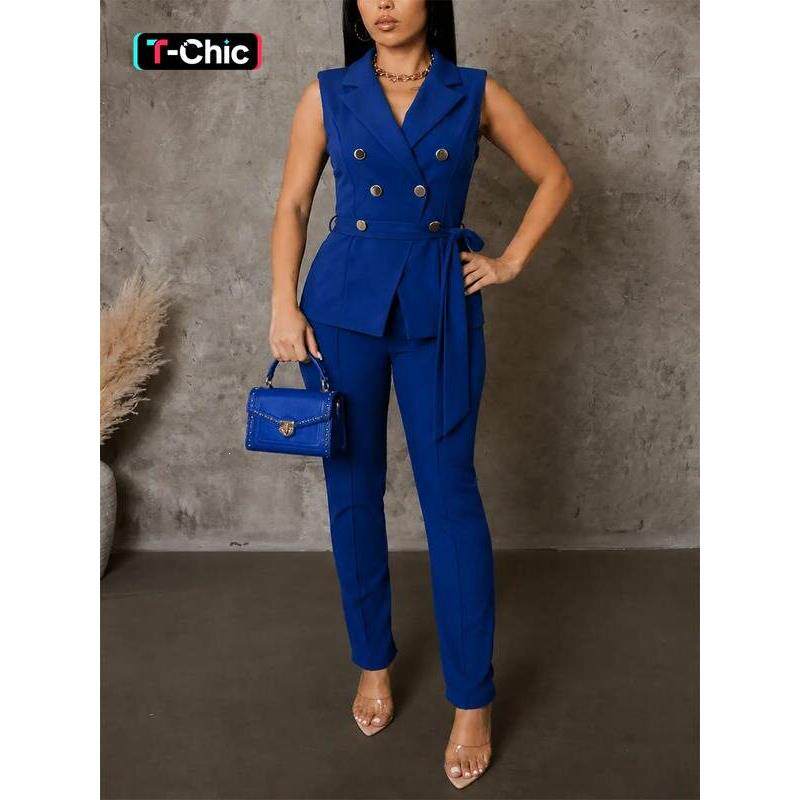 B 79391 Women Office Suit Set Chic Business Casual西装套装