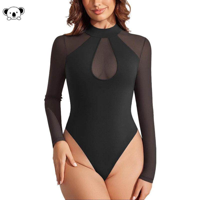 U 63023 Women Going Out Bodysuit Mesh网纱连体衣