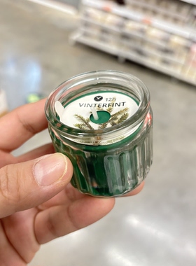 IKEA宜家云芬特 香味烛和玻璃杯冷杉林香味/绿色12 小时简约