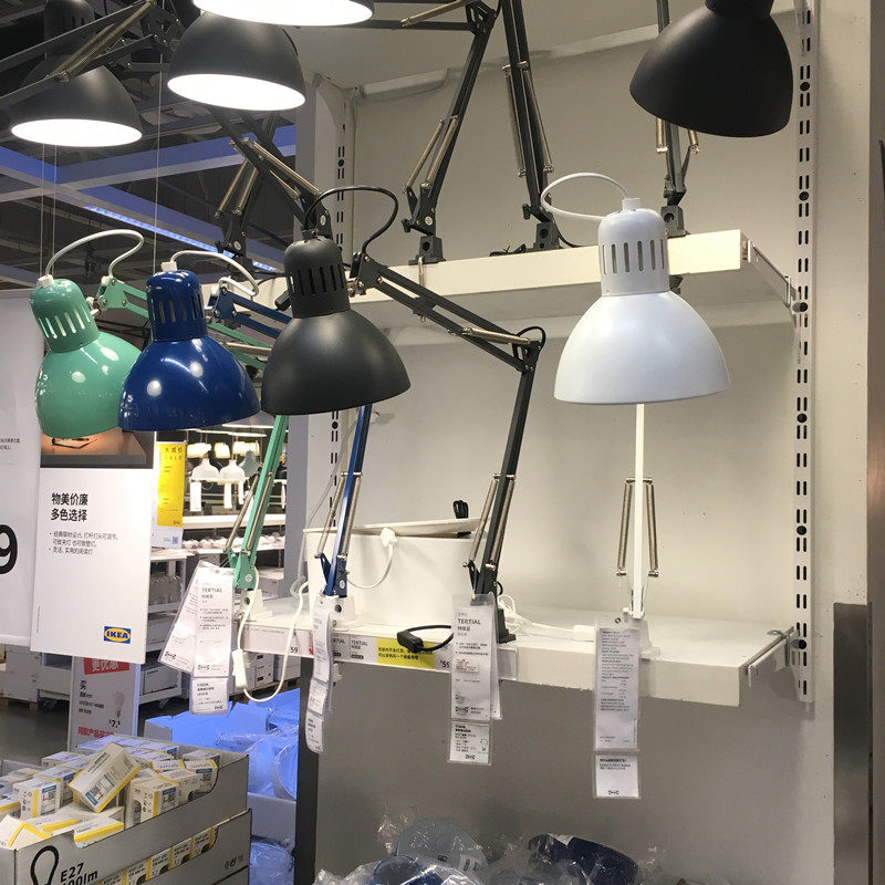 宜家ikea 特提亚夹式工作灯夹式台灯壁灯学习灯开学季学生灯包邮