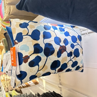 IKEA宜家 伯西科特莱 垫套花卉图50x50靠垫套沙发抱枕套纯棉