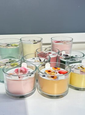 IKEA宜家  洛兹法格 香味烛和玻璃杯天然植物烛台香薰蜡烛无烟杯