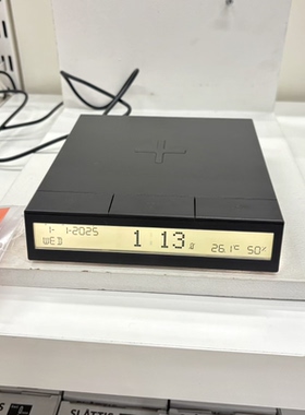 IKEA宜家 斯格伦斯卡闹钟带湿度计/温度计带手机无线充床头钟代购