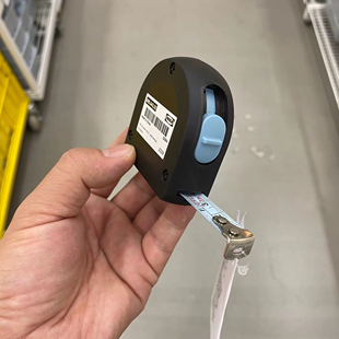 IKEA宜家缇克西 卷尺3米家用尺子米尺小钢卷尺正品带锁直尺测量尺