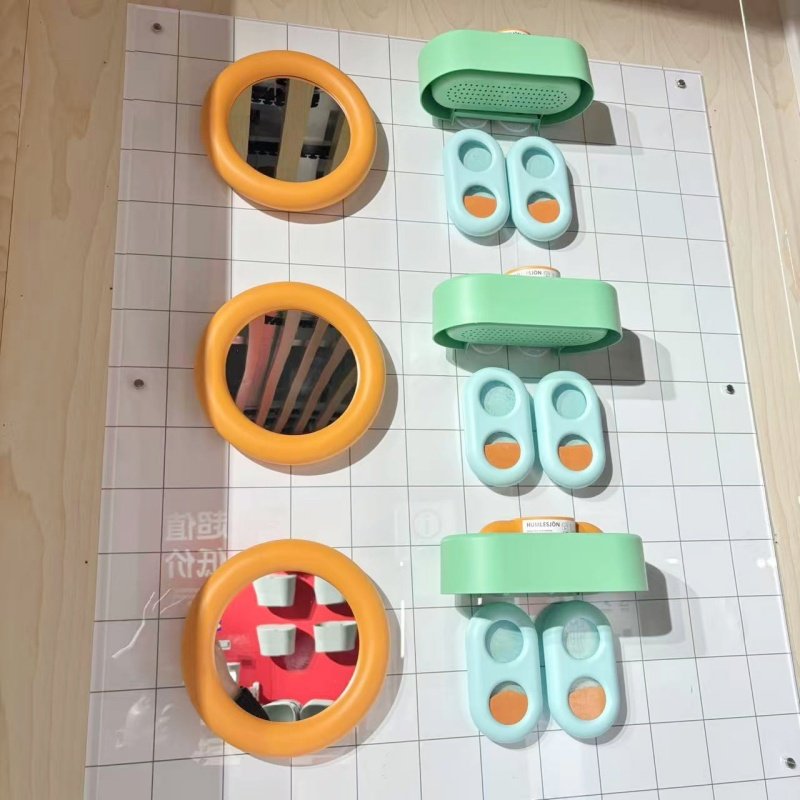 IKEA宜家 胡姆勒姆 杯子带吸盘挂钩镜子计时器盛具儿童漱口系列