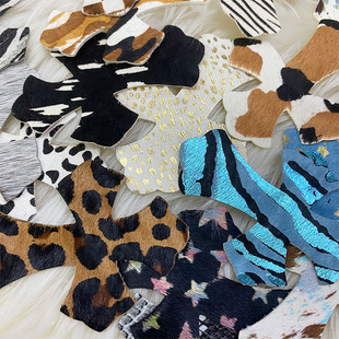 补丁贴十字架皮标马毛小号皮标真皮真毛多颜色现货（马毛73-）