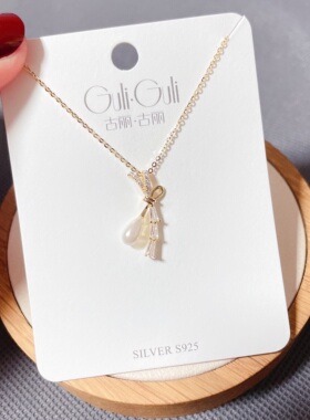 古丽锆石蝴蝶结时尚百搭银饰