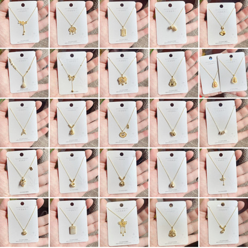 闪亮银饰通体S925纯银镀22k金时尚锁骨项链女百搭气质3# 陆续更新