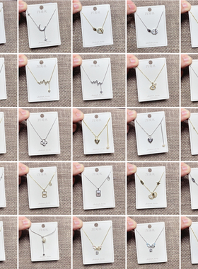 简悦银饰通体S925纯银时尚锁骨项链女百搭气质优雅个性潮 1#