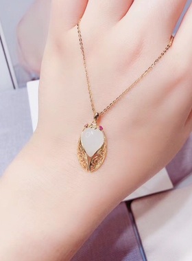 古丽纯银金蝉轻奢气质高雅项链