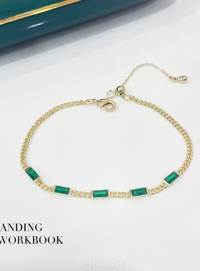 丽银饰品新款气质简约休闲百搭彩色冷淡风手链女潮