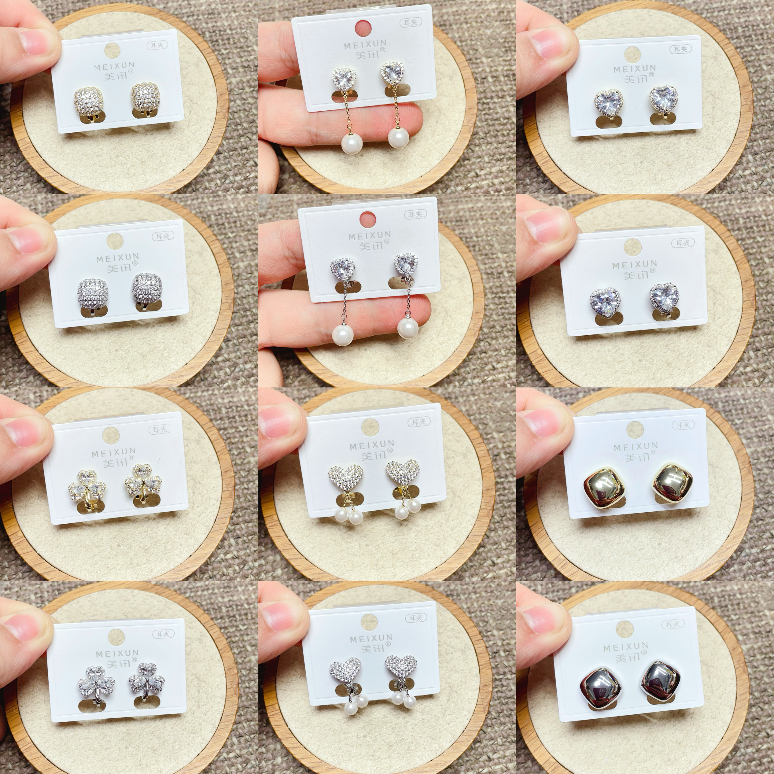 美讯耳饰新款珍珠时尚耳夹女无耳洞百搭气质优雅个性潮