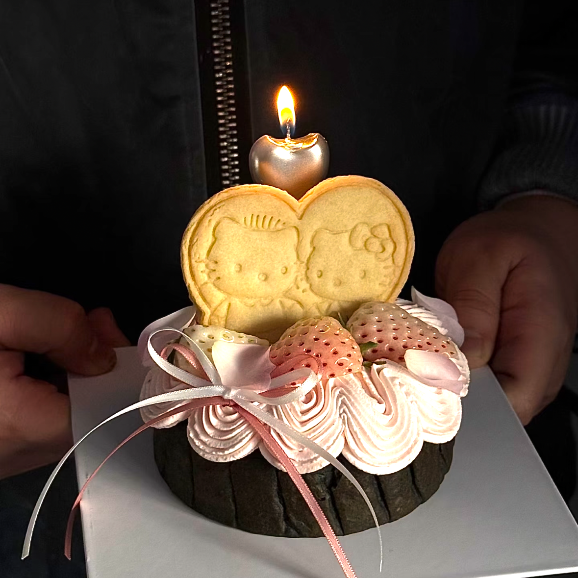 hello kitty情人节曲奇饼干蛋糕咖啡甜品装饰创意小红书定制同款