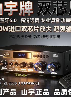 新款升级2026款蓝牙6.0功放机大功率小体积数字音频无损u盘收音机