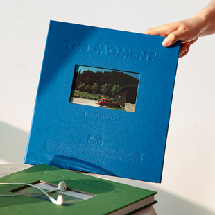 青禾纪闪光瞬间自粘式覆膜相册本家庭大容量纪念册复古收纳照片书