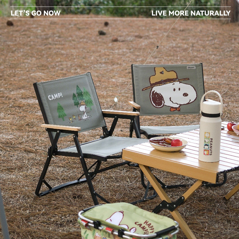 史努比户外帐篷椅子整套便携式露营桌椅野餐桌椅套装折叠沙滩桌椅