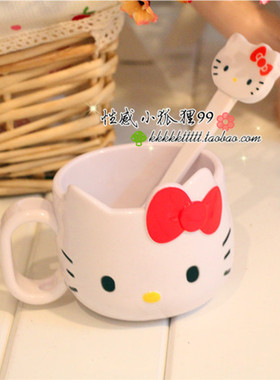 hello kitty洗漱杯 水杯 牙具收纳杯架可爱立体杯漱口杯刷牙杯