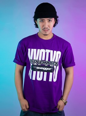 SWGTKO SWAGGER X DIPSET NYC TEE紫色宽松休闲百搭潮流短袖