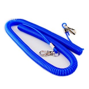 5米塑料失手绳 防失手绳 护竿绳高弹力带快速别针 强化塑料