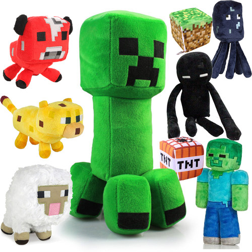 我的世界周边史蒂夫jj怪毛绒公仔