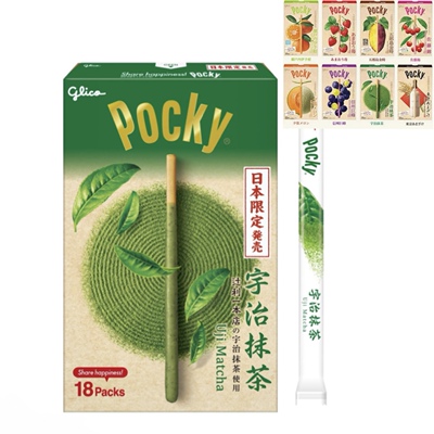 日本堂吉诃德Pocky百奇双层浓厚抹茶巧克力草莓蓝莓薄荷杏饼干棒