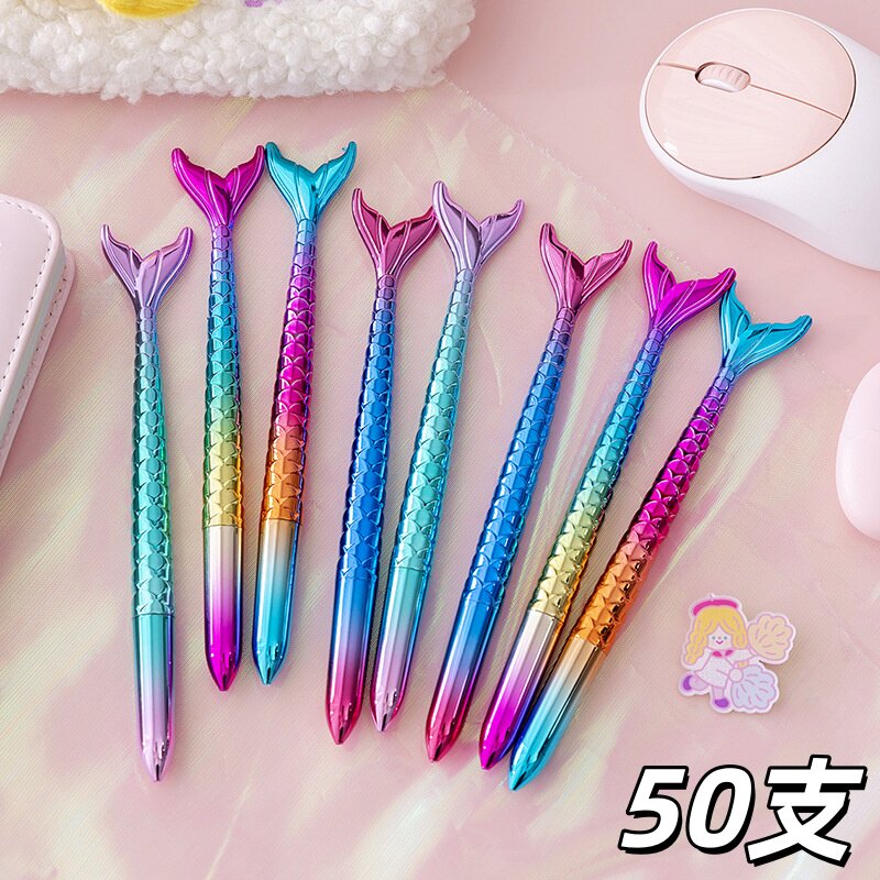 可爱美人鱼笔奖励小学生礼品毕业分享创意办公中性笔男女生日赠品