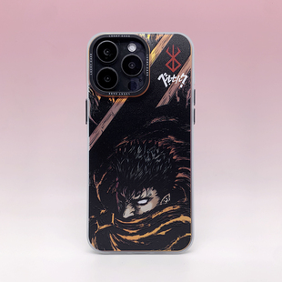 iPhone14plus手机壳15promax 剑风传奇适用苹果16pro手机保护套13p狂战士格斯周边12镭射防摔气囊动漫二次元
