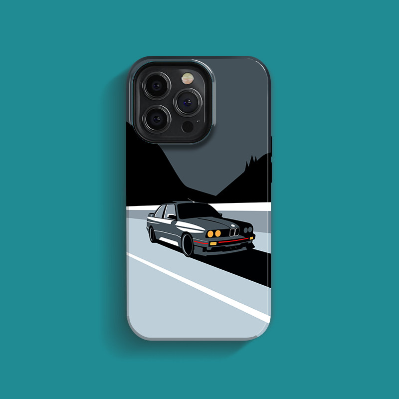 BMW宝马手机壳适用苹果13promax软壳磨砂黑iPhone15复古汽车菲林硬壳高级感男生14pro全包保护套华为安卓定制