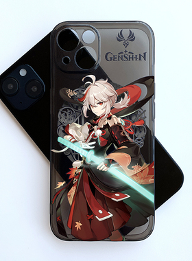 原神周边17promax16p15手机壳枫原万叶适用苹果13pro软壳男透明灰12防摔iPhone14promax全包个性二次元游戏