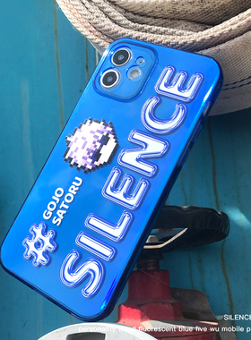 五条悟咒术回战手机壳适用苹果12promax软壳iPhone15/14pro透明荧光蓝色13动漫xs全包11二次元创意镭射手机套