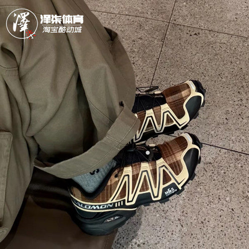 萨洛蒙法兰绒新款户外休闲跑步鞋