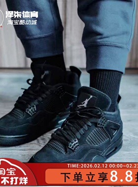 Air Jordan 4“Black Cat”AJ4黑猫 乔4 黑武士篮球鞋FV5029-010