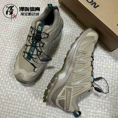 SALOMON萨洛蒙 XA PRO 3D SUEDE 防滑低帮跑步鞋 棕色491279-黑