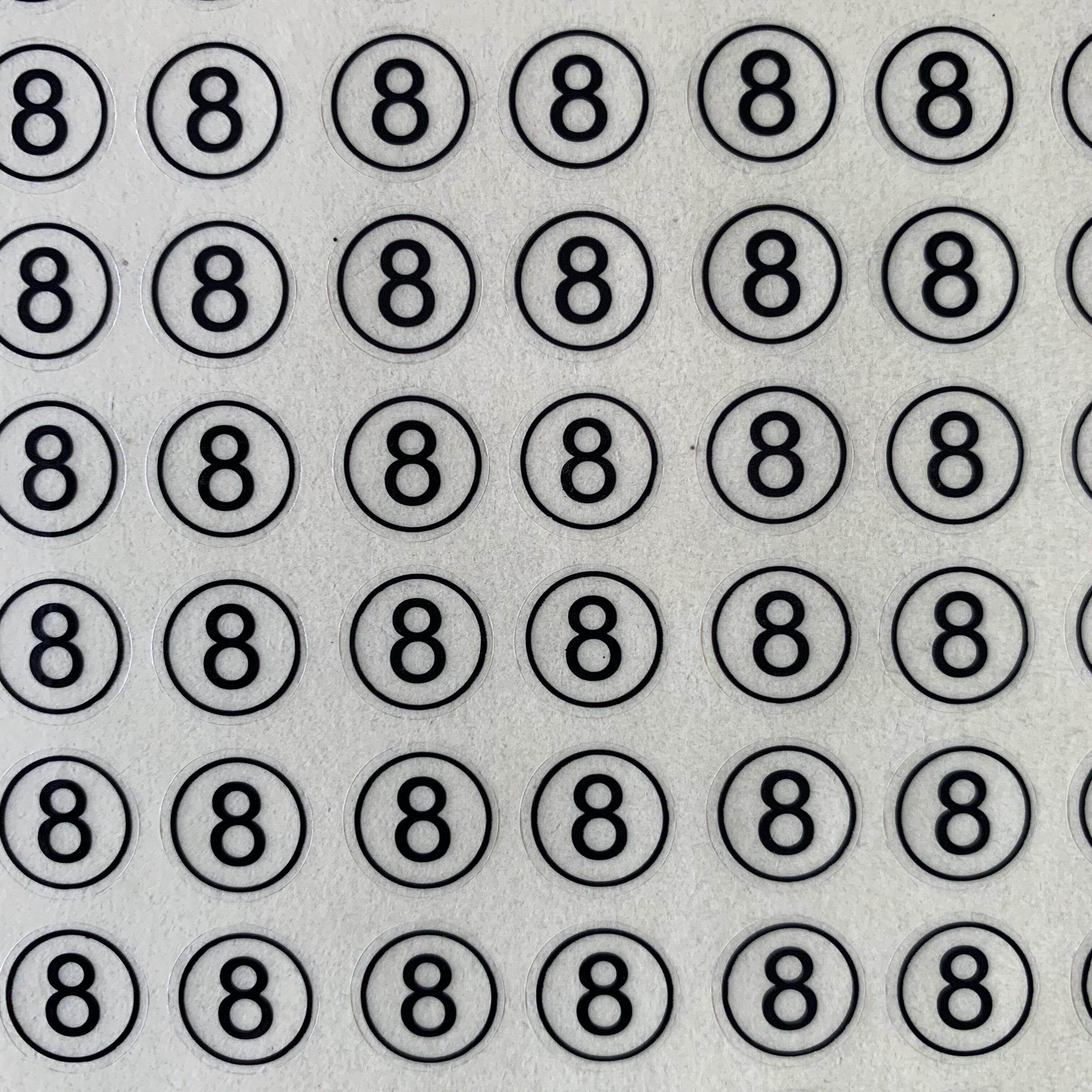 工号纸 工序工号纸  数字工号纸 服装工号纸 透明数字贴