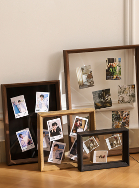 3寸拍立得相框小卡展示架框明信片照片diy摆台演唱会门票收藏收纳