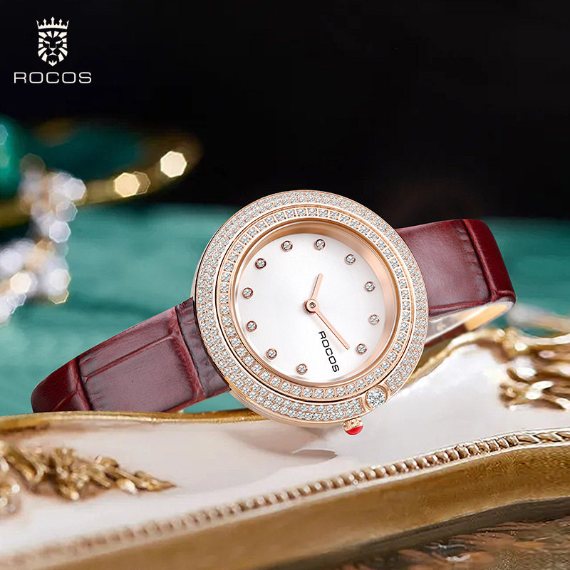 女礼品表雷克斯rocos手表女士新款ins风气质奢华小众复古女表礼物