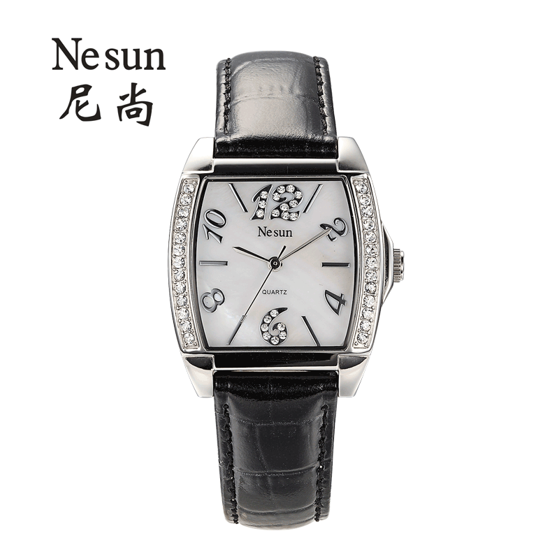 防水表女士手表尼尚真皮商务女表
