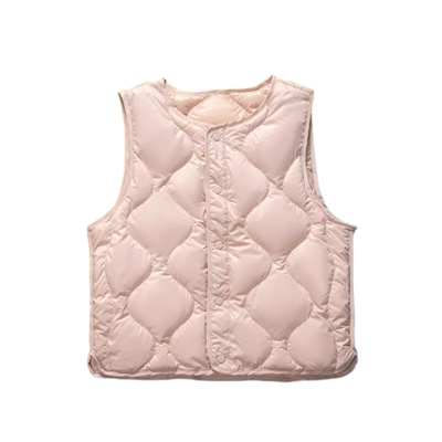 女童羽绒服120-130不偏小国内单女童冬款厚实保暖 90绒羽绒马甲