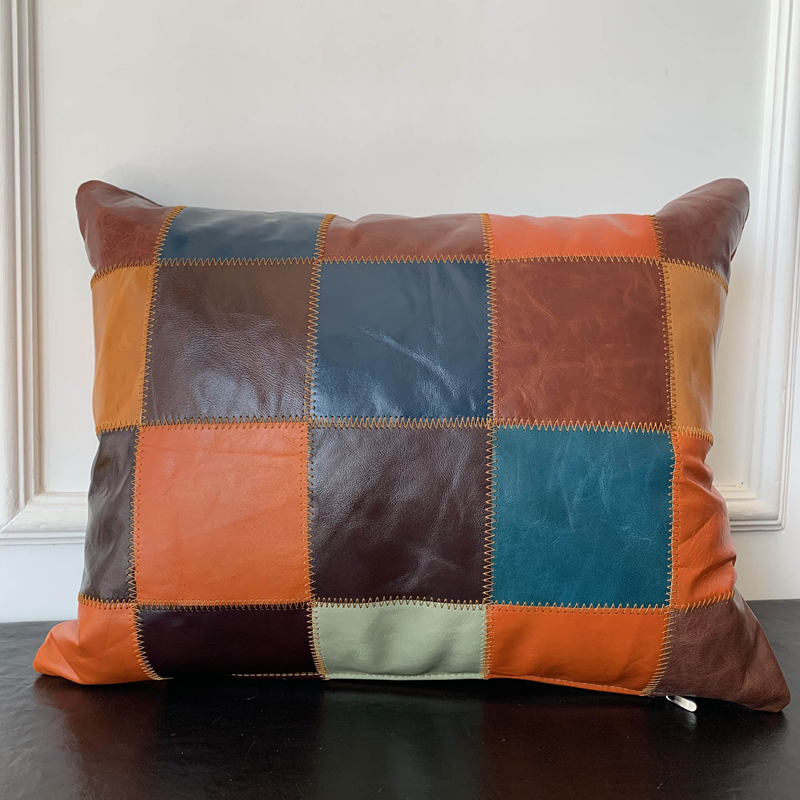 多色客厅沙发多色头层牛皮