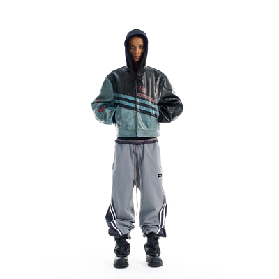 EXITMODE BY BLINDNOPLAN 25AW 重工做旧抹脏运动机车皮衣夹克