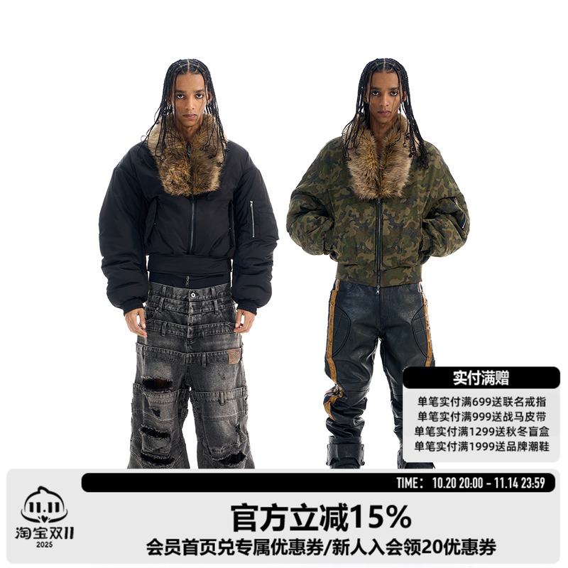 EXITMODE BY BLINDNOPLAN 25AW 双面穿迷彩Bomber外套加厚棉衣